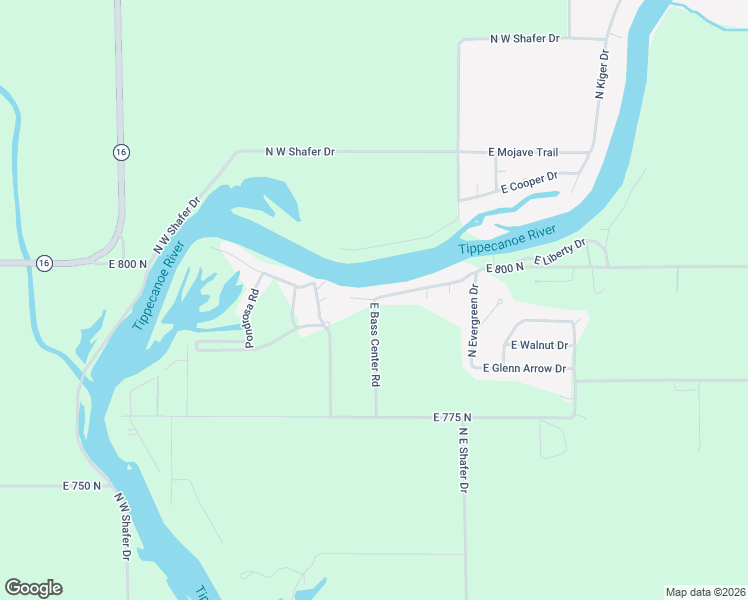 map of restaurants, bars, coffee shops, grocery stores, and more near 5549 East Bass Center Road in Monticello