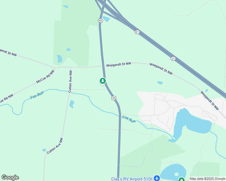 map of restaurants, bars, coffee shops, grocery stores, and more near 5828 Manchester Avenue Northwest in North Lawrence