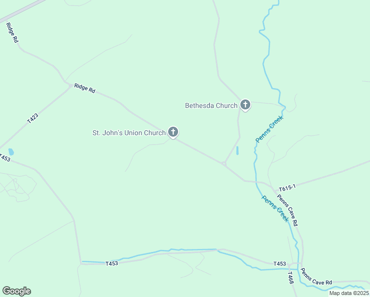 map of restaurants, bars, coffee shops, grocery stores, and more near Ridge Road in Spring Mills