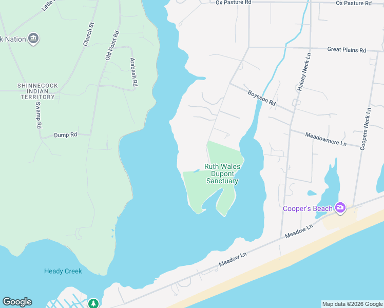 map of restaurants, bars, coffee shops, grocery stores, and more near 585 Captains Neck Lane in Southampton