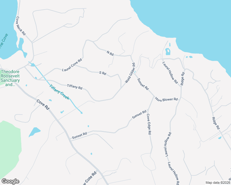 map of restaurants, bars, coffee shops, grocery stores, and more near 6 Tiffany Road in Oyster Bay
