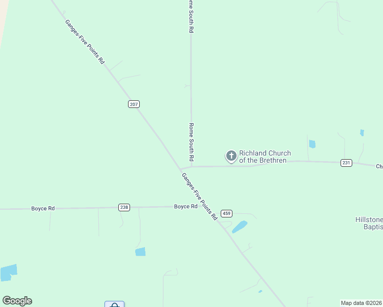 map of restaurants, bars, coffee shops, grocery stores, and more near 4183 Rome South Road in Shiloh