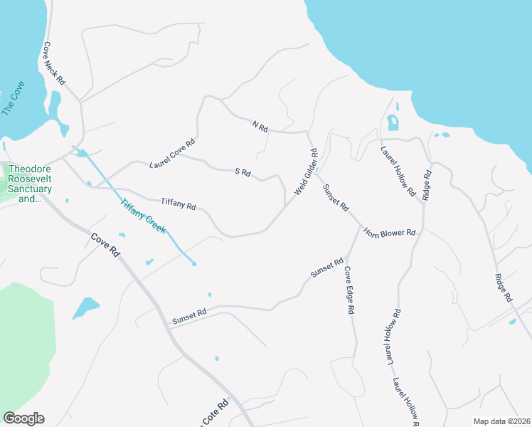 map of restaurants, bars, coffee shops, grocery stores, and more near 6 Tiffany Road in Oyster Bay