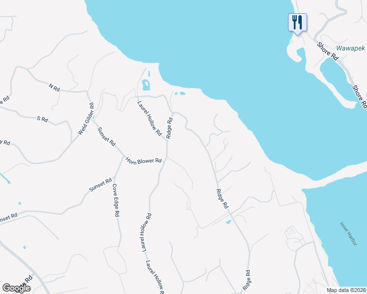 map of restaurants, bars, coffee shops, grocery stores, and more near 1414 Ridge Road in Syosset