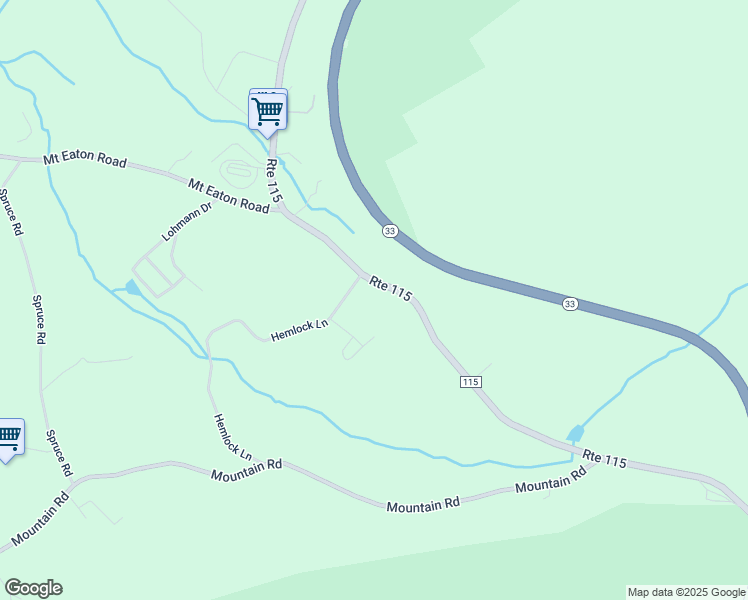 map of restaurants, bars, coffee shops, grocery stores, and more near 323 Route 115 in Saylorsburg