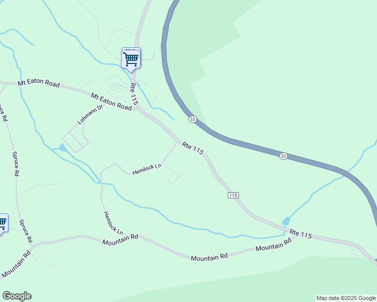 map of restaurants, bars, coffee shops, grocery stores, and more near 323 Route 115 in Saylorsburg