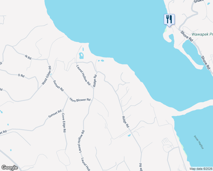 map of restaurants, bars, coffee shops, grocery stores, and more near 1414 Ridge Road in Syosset