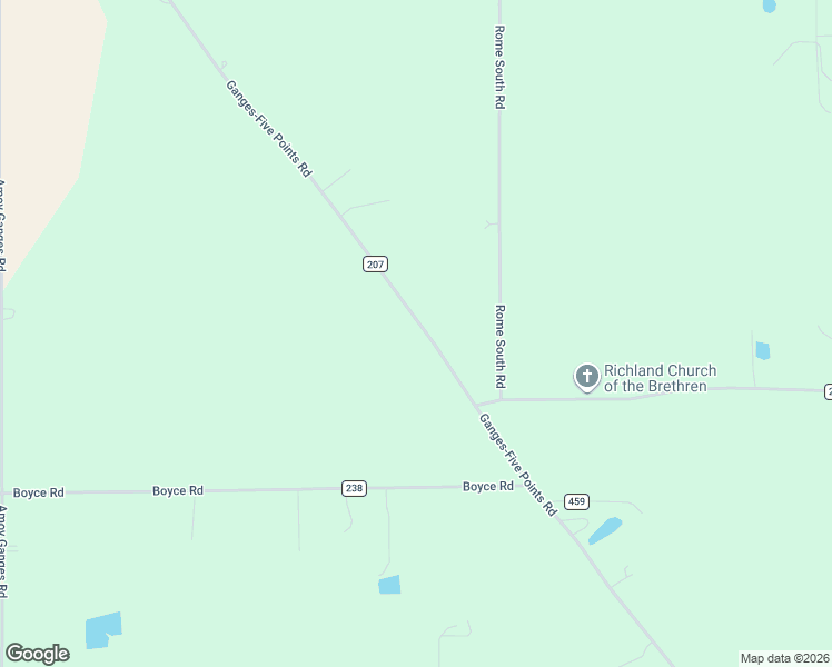 map of restaurants, bars, coffee shops, grocery stores, and more near 4197 Ganges-Five Points Road in Shelby