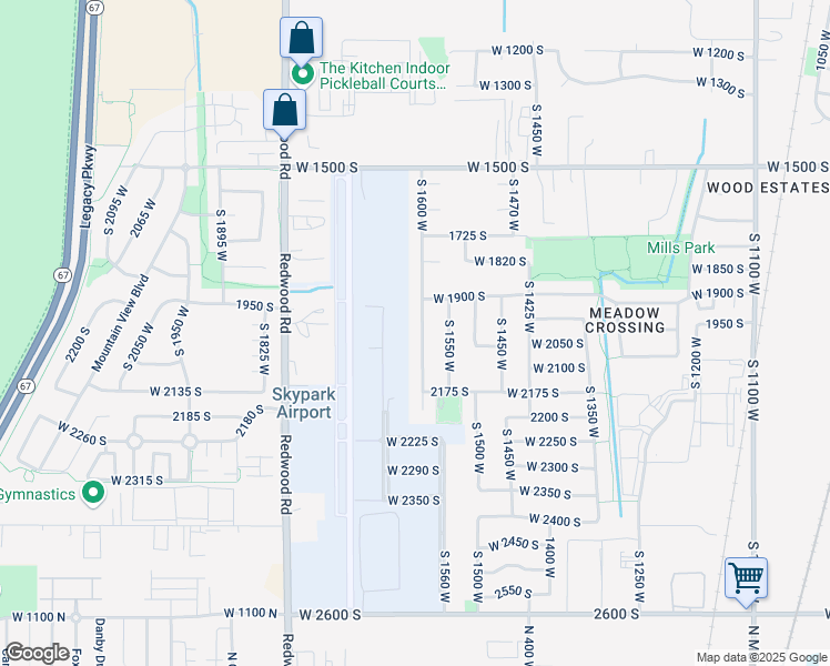 map of restaurants, bars, coffee shops, grocery stores, and more near 1998 South 1600 West in Woods Cross