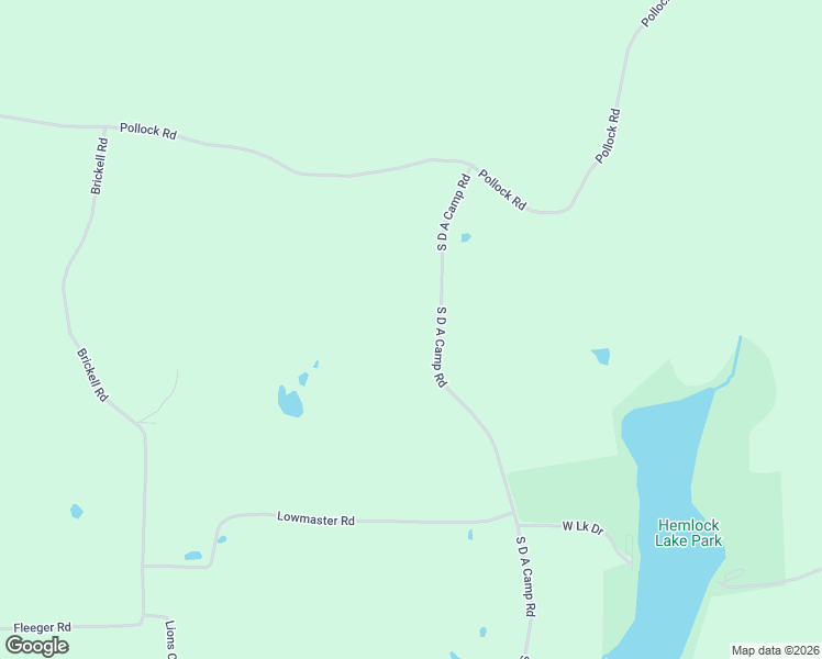 map of restaurants, bars, coffee shops, grocery stores, and more near 1843 South D A Camp Road in Rossiter