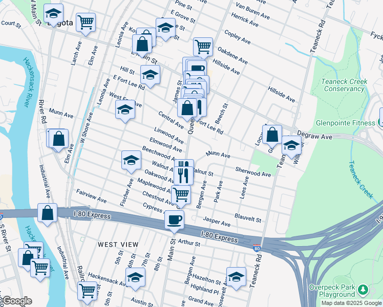 map of restaurants, bars, coffee shops, grocery stores, and more near in Bogota