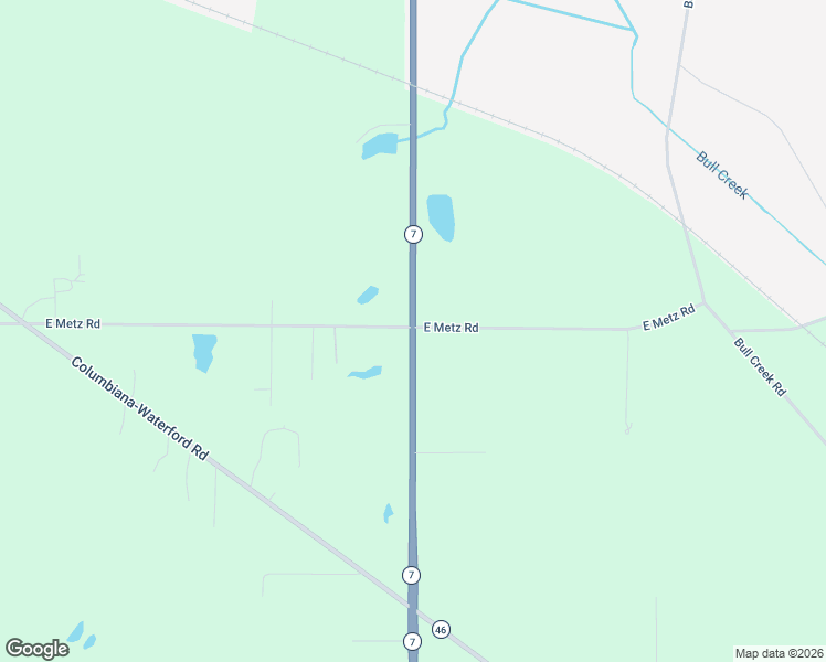 map of restaurants, bars, coffee shops, grocery stores, and more near 2009 Ohio 46 in Columbiana