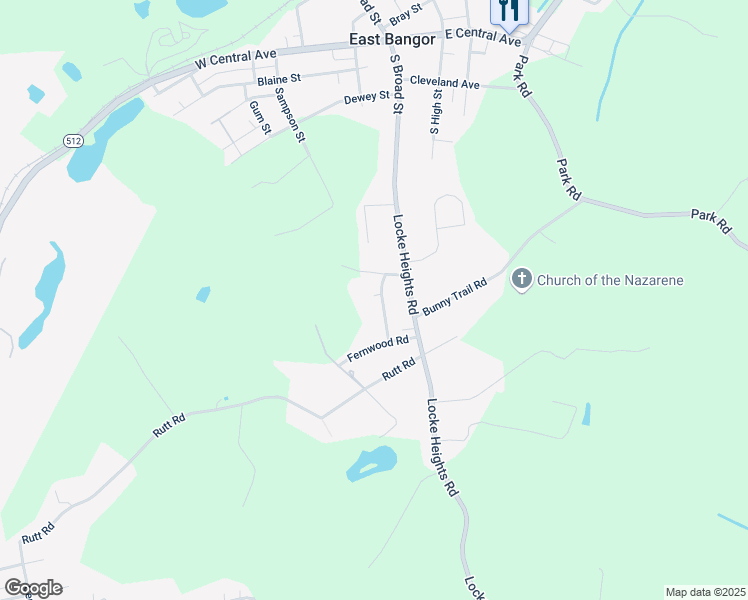 map of restaurants, bars, coffee shops, grocery stores, and more near 30 Birchwood Road in Bangor