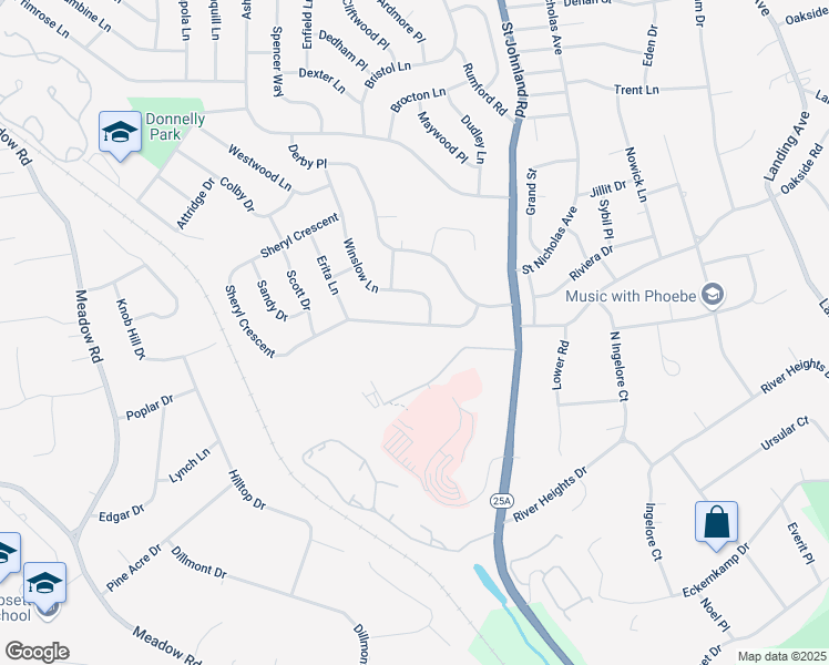 map of restaurants, bars, coffee shops, grocery stores, and more near 21-23 Sheryl Crescent in Smithtown