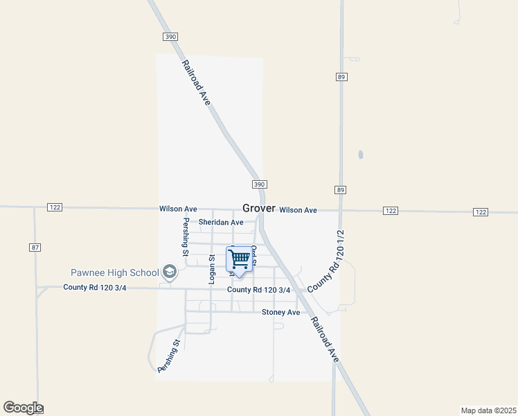 map of restaurants, bars, coffee shops, grocery stores, and more near in Grover