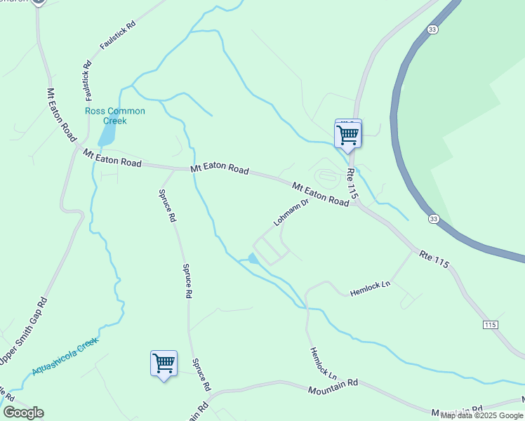 map of restaurants, bars, coffee shops, grocery stores, and more near 7528 Mount Eaton Road in Saylorsburg