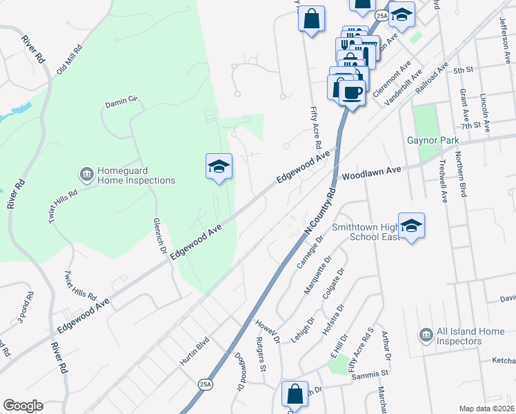 map of restaurants, bars, coffee shops, grocery stores, and more near 1 Tusa Court in Saint James