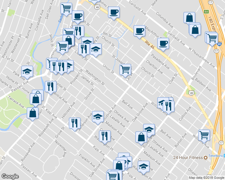 map of restaurants, bars, coffee shops, grocery stores, and more near 191 Bell Avenue in Lodi