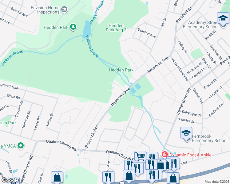 map of restaurants, bars, coffee shops, grocery stores, and more near 10 Toye Street in Randolph