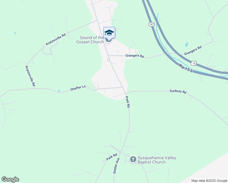 map of restaurants, bars, coffee shops, grocery stores, and more near 63 Shaffer Lane in Snyder County