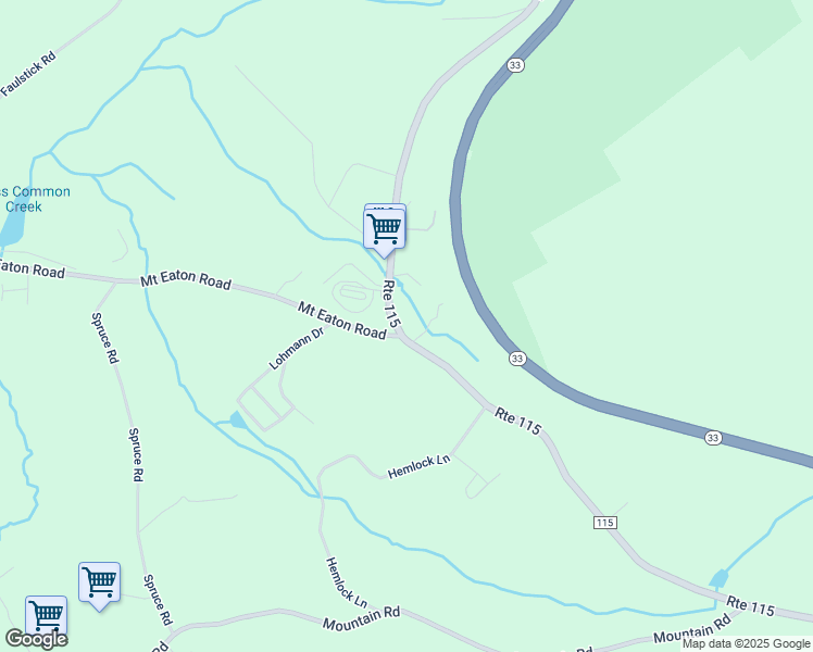 map of restaurants, bars, coffee shops, grocery stores, and more near 392 Route 115 in Saylorsburg