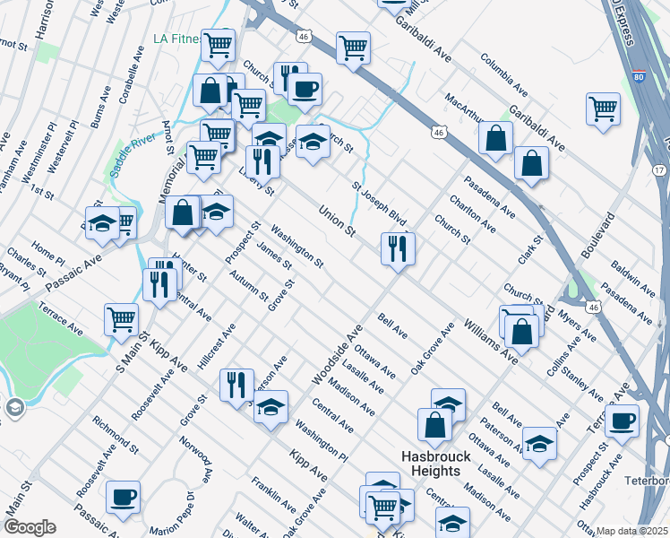 map of restaurants, bars, coffee shops, grocery stores, and more near 191 Bell Avenue in Lodi
