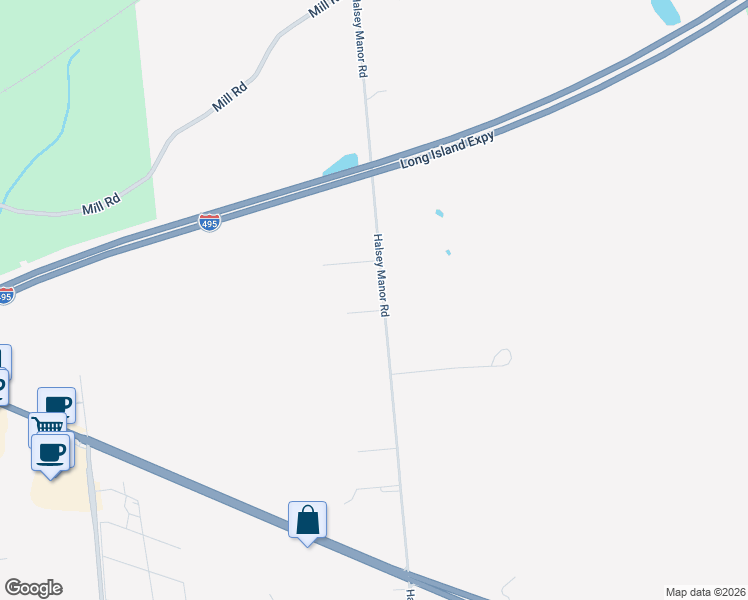 map of restaurants, bars, coffee shops, grocery stores, and more near 146 Halsey Manor Road in Manorville