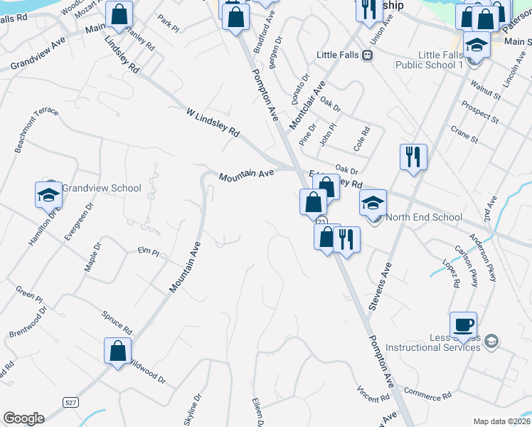 map of restaurants, bars, coffee shops, grocery stores, and more near 11 Jennie Ct in Cedar Grove