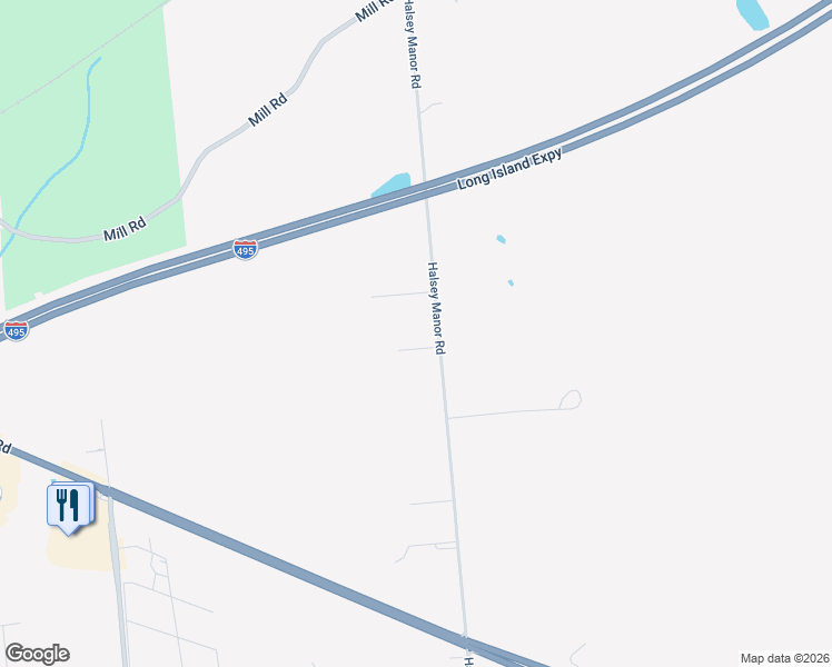 map of restaurants, bars, coffee shops, grocery stores, and more near 146 Halsey Manor Road in Manorville