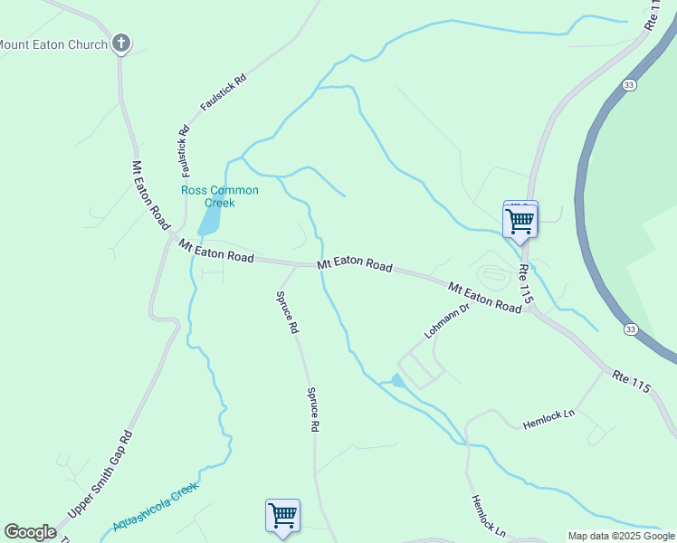 map of restaurants, bars, coffee shops, grocery stores, and more near 7478 Mount Eaton Road in Saylorsburg