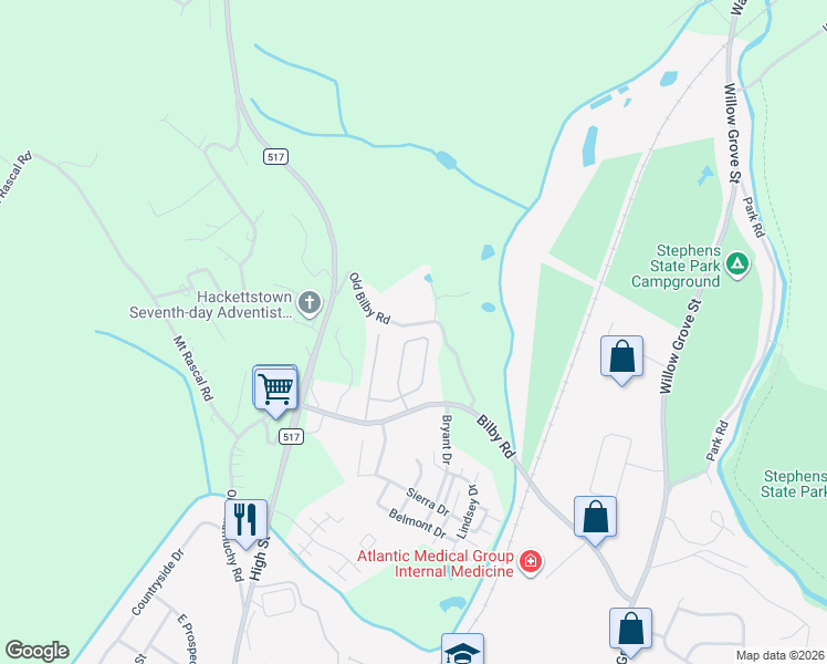 map of restaurants, bars, coffee shops, grocery stores, and more near 229 Harvard Drive in Hackettstown