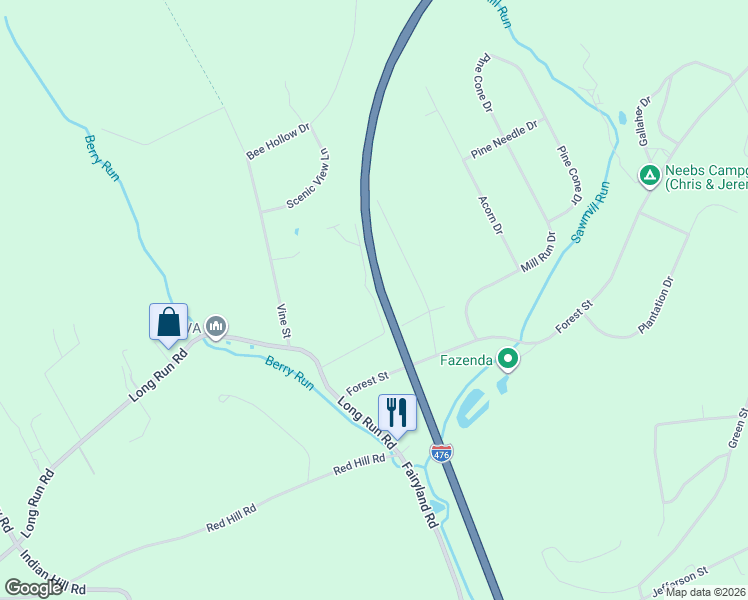 map of restaurants, bars, coffee shops, grocery stores, and more near 162 Beech St in Lehighton