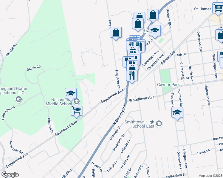 map of restaurants, bars, coffee shops, grocery stores, and more near 1 The Hunt in Saint James