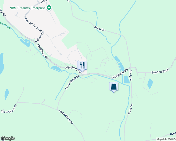 map of restaurants, bars, coffee shops, grocery stores, and more near 756 Allegheny Road in Mount Bethel