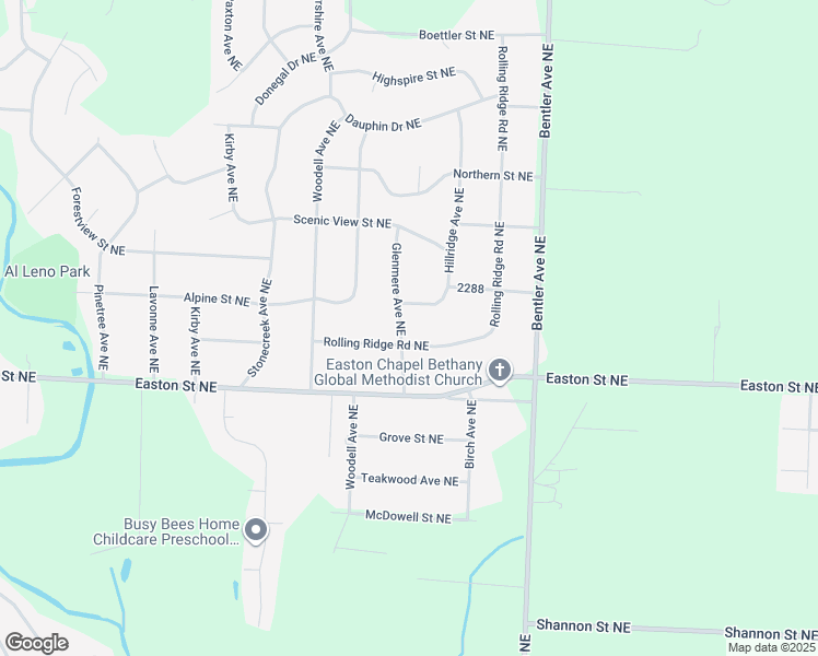 map of restaurants, bars, coffee shops, grocery stores, and more near 6830 Glenmere Avenue Northeast in Canton