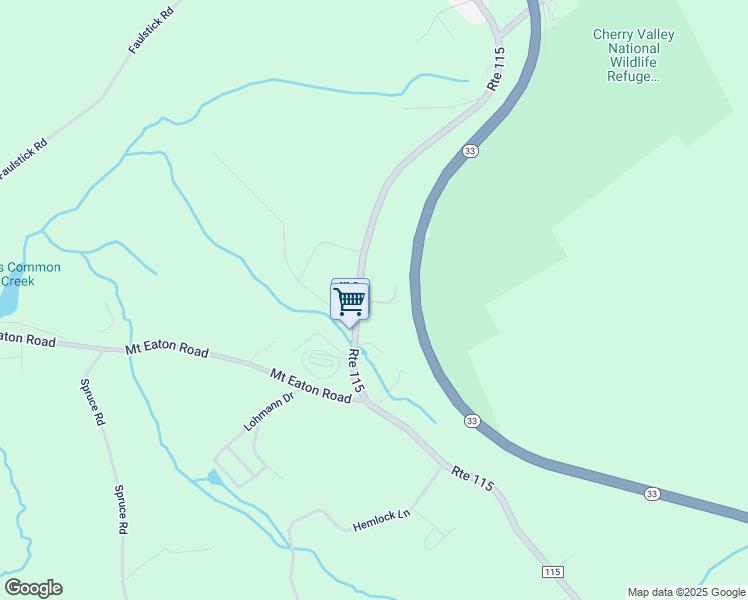 map of restaurants, bars, coffee shops, grocery stores, and more near 107 Parker Lane in Saylorsburg