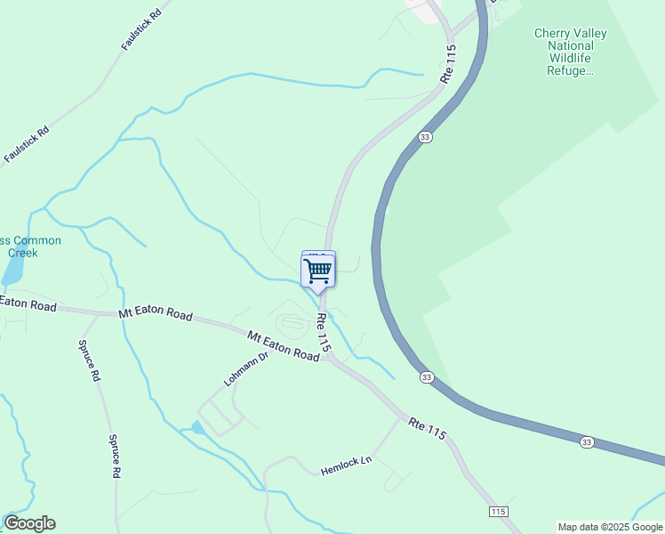 map of restaurants, bars, coffee shops, grocery stores, and more near 107 Parker Lane in Saylorsburg