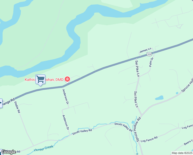 map of restaurants, bars, coffee shops, grocery stores, and more near 8860 Interchange Road in Lehighton
