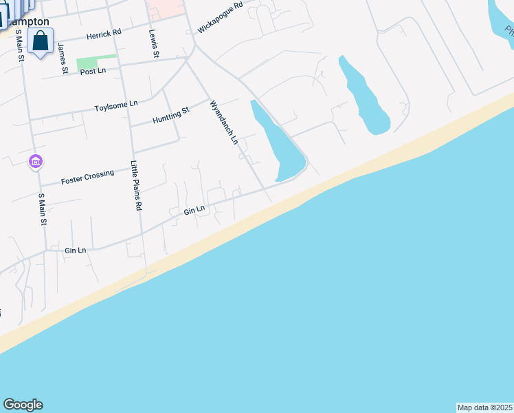 map of restaurants, bars, coffee shops, grocery stores, and more near 340 Gin Lane in Southampton