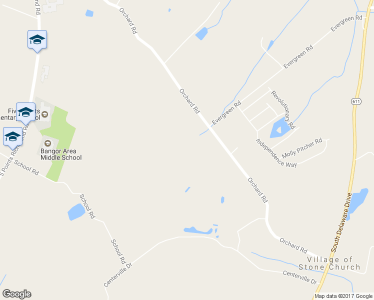 map of restaurants, bars, coffee shops, grocery stores, and more near 566 Orchard Road in Mount Bethel