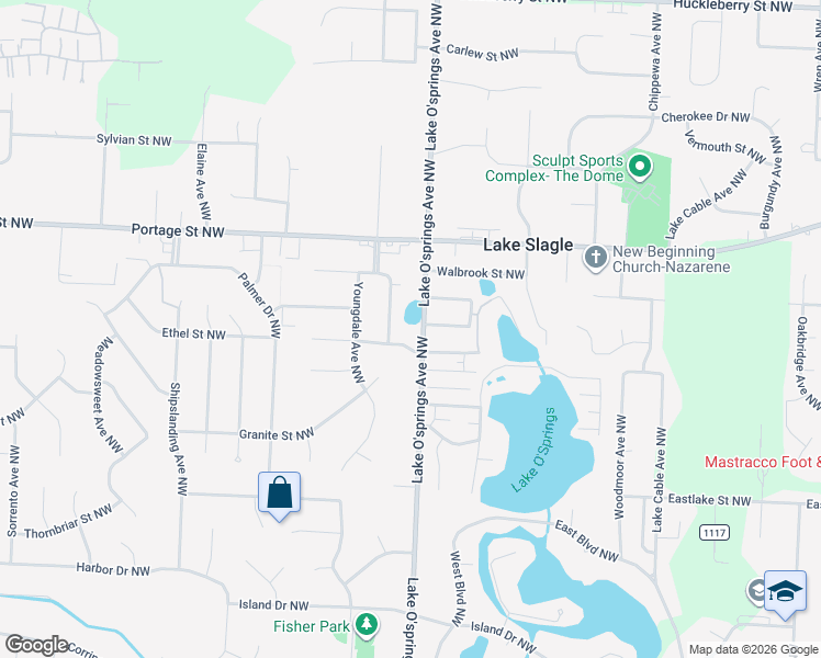 map of restaurants, bars, coffee shops, grocery stores, and more near 5954 Chermont Street Northwest in Canton