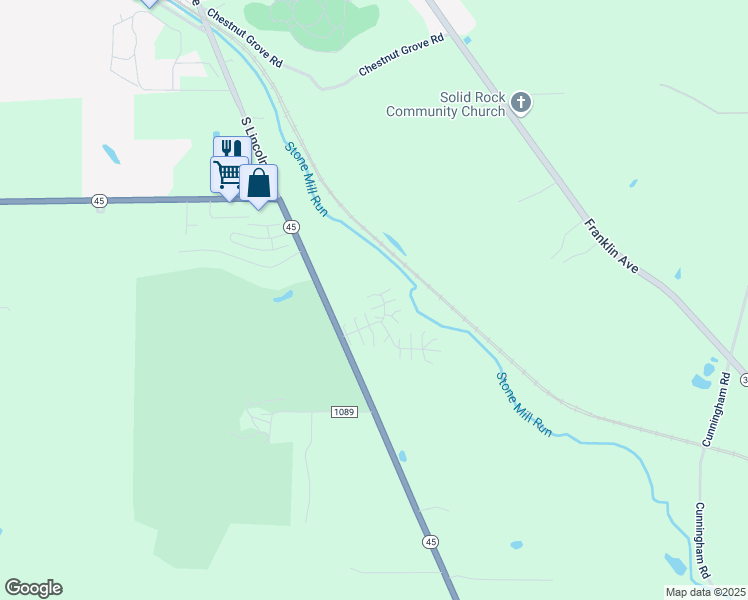 map of restaurants, bars, coffee shops, grocery stores, and more near 1950 South Lincoln Avenue in Salem