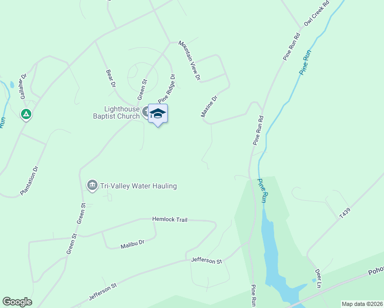 map of restaurants, bars, coffee shops, grocery stores, and more near 65 Franklin Dr in Lehighton