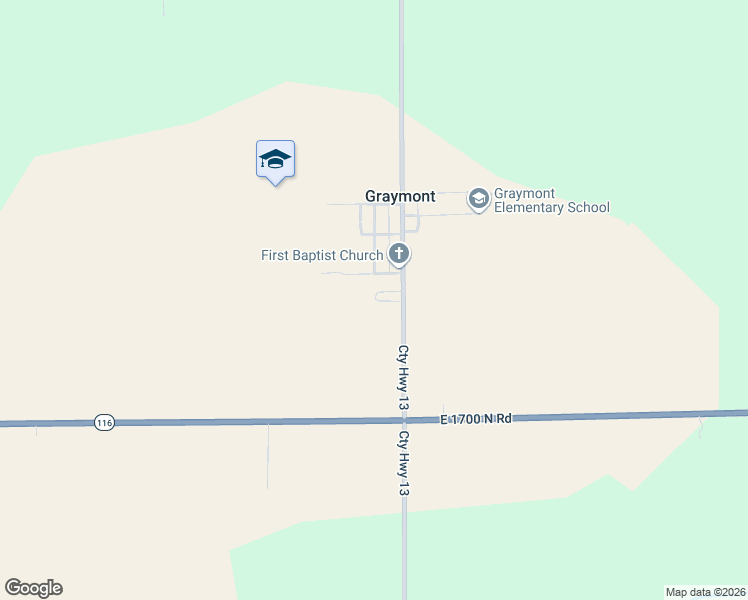 map of restaurants, bars, coffee shops, grocery stores, and more near 208 Church Street in Graymont