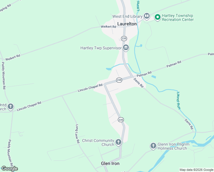 map of restaurants, bars, coffee shops, grocery stores, and more near 30 Lincoln Chapel Road in Millmont