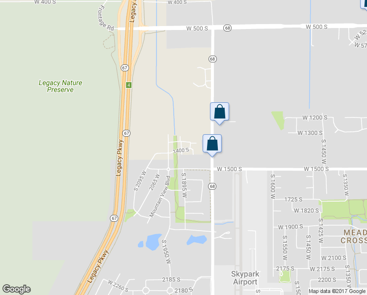 map of restaurants, bars, coffee shops, grocery stores, and more near 1349 South Mountain Crest Drive in Woods Cross