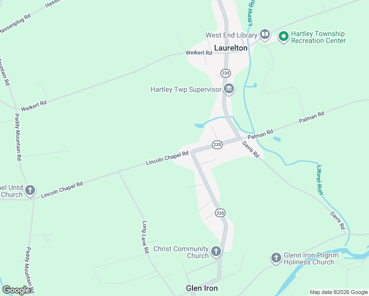 map of restaurants, bars, coffee shops, grocery stores, and more near 30 Lincoln Chapel Road in Millmont