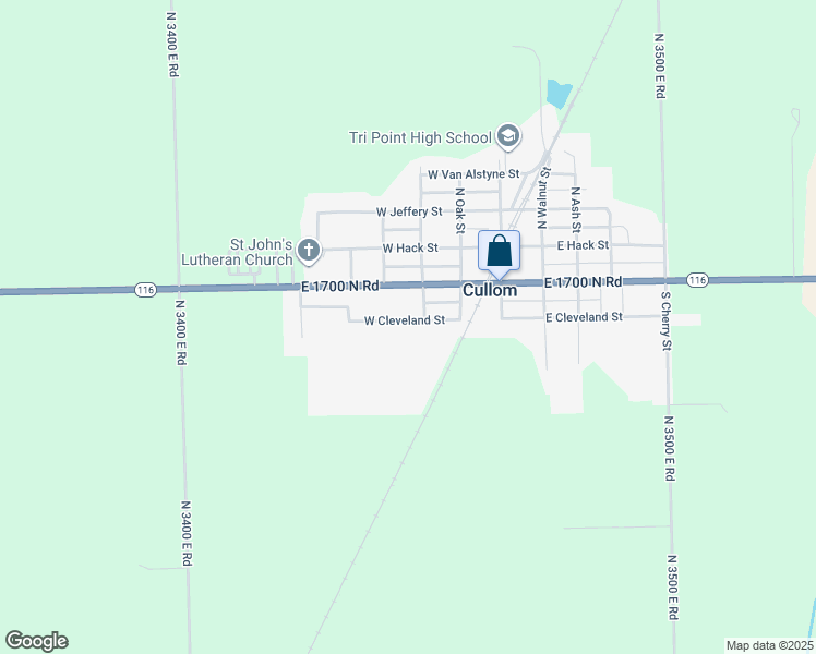 map of restaurants, bars, coffee shops, grocery stores, and more near 308 West Cleveland Street in Cullom