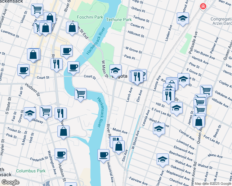 map of restaurants, bars, coffee shops, grocery stores, and more near 298 Orchard Terrace in Bogota
