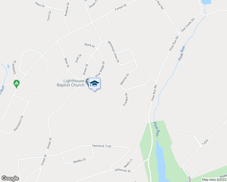 map of restaurants, bars, coffee shops, grocery stores, and more near 475 Maxine Drive in Lehighton